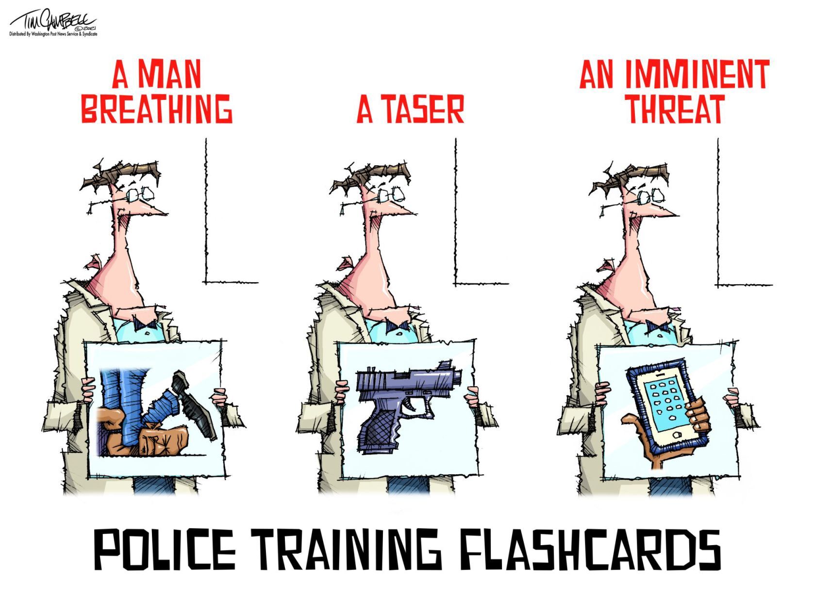 Tim Campbell cartoon